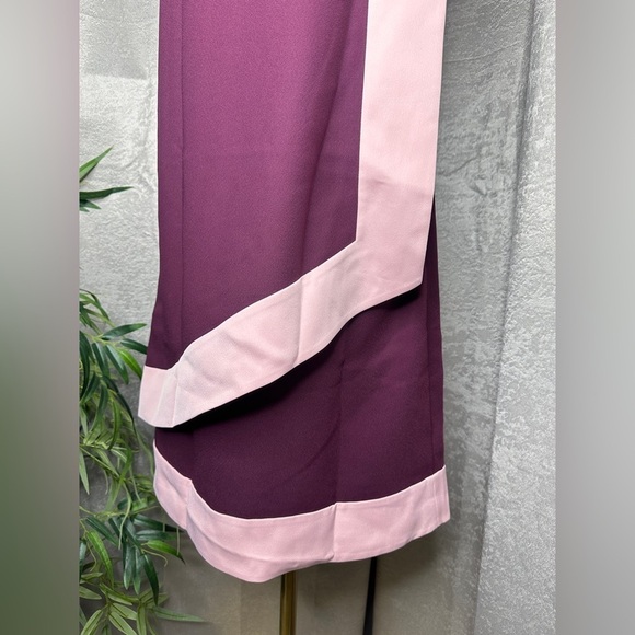 NEW Ted Baker London Braedyn Sleeveless Two-Tone Layered Dress Maroon Sz 0 - Picture 7 of 12